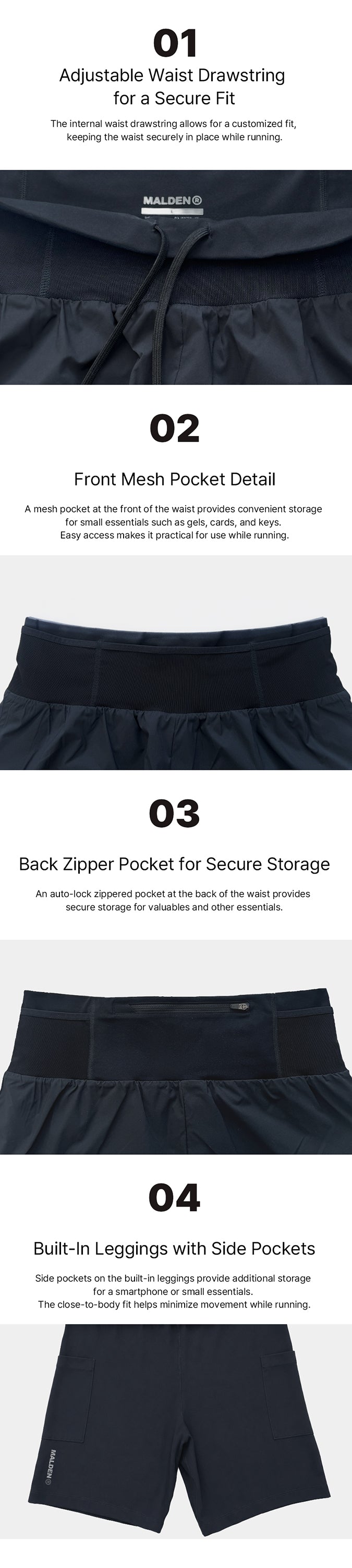 Belted Running Shorts