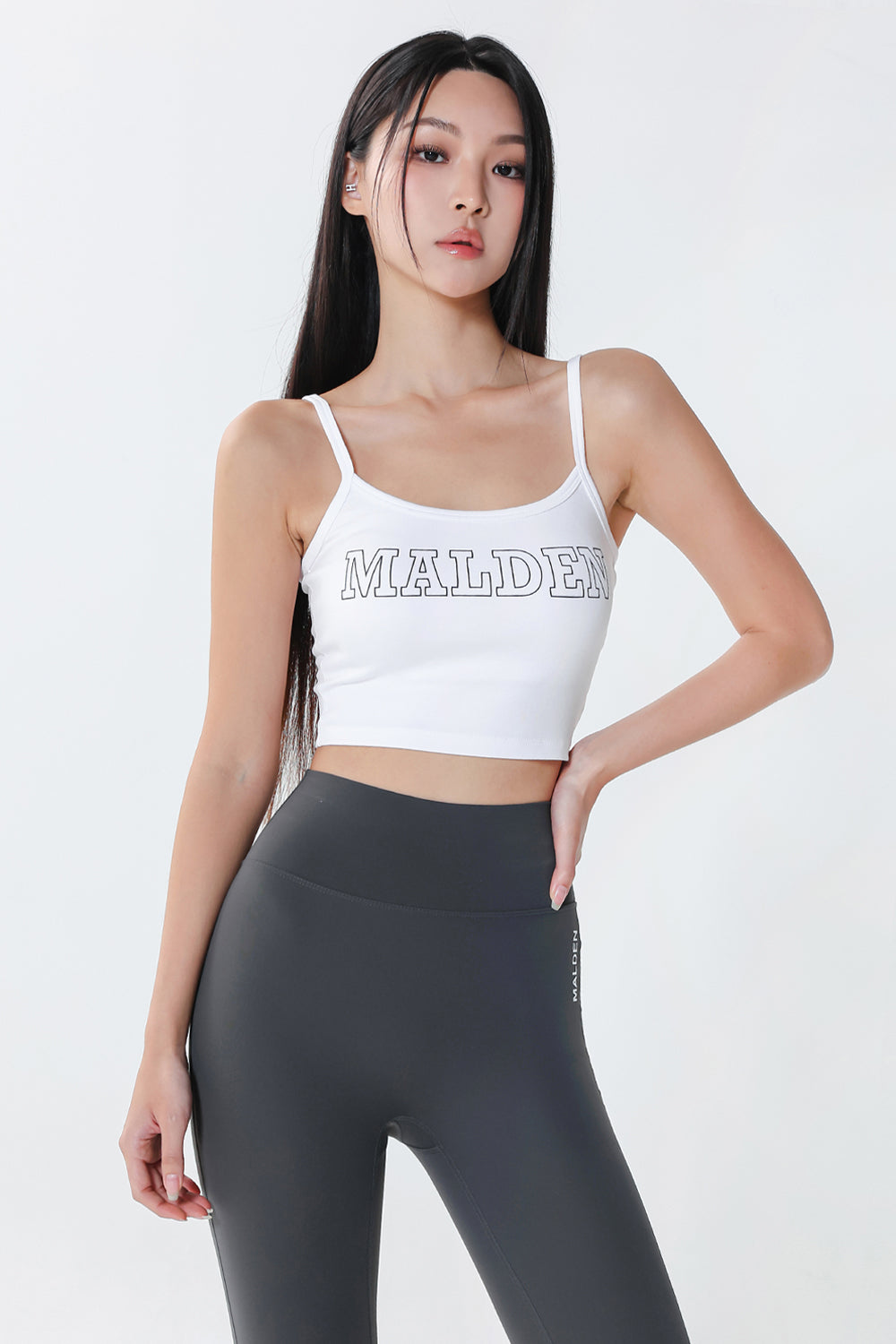 Text Strap Crop Tank