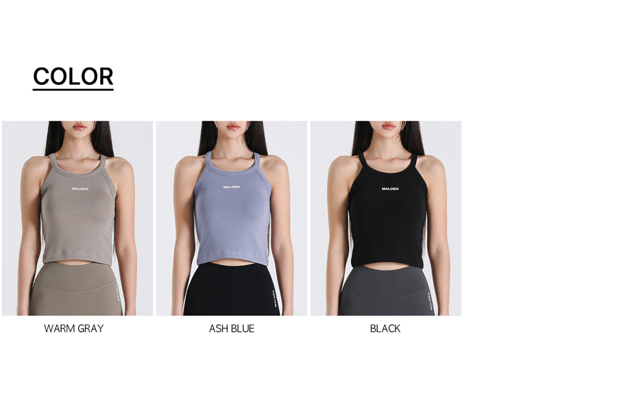 Ribbed Halter Neck Tank