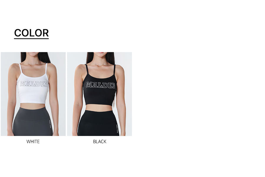 Text Strap Crop Tank