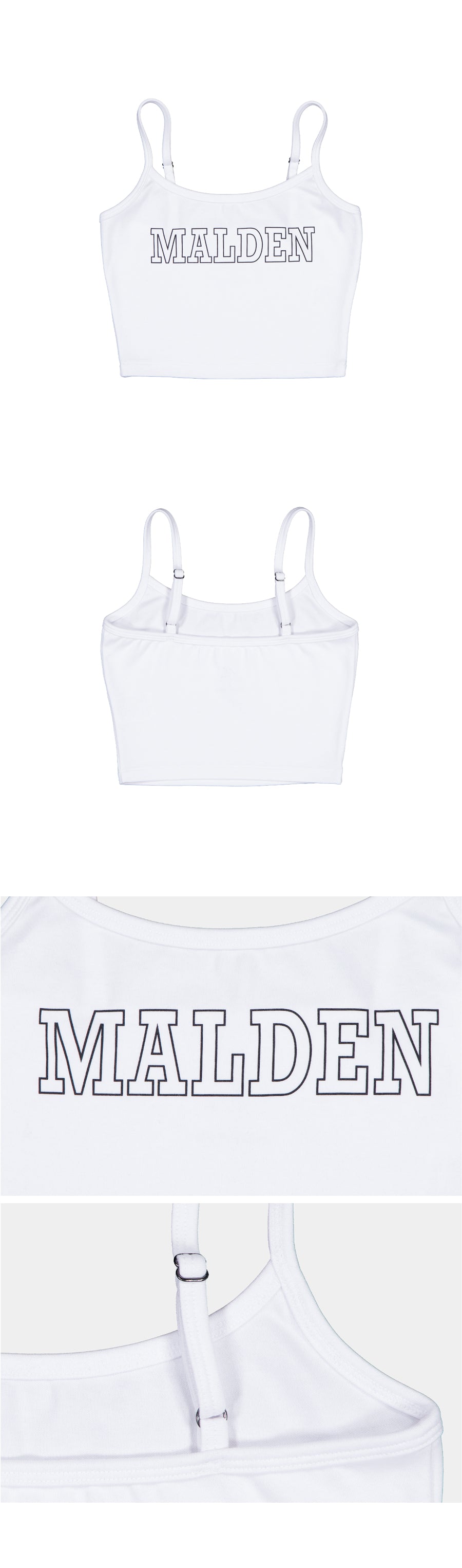 Text Strap Crop Tank